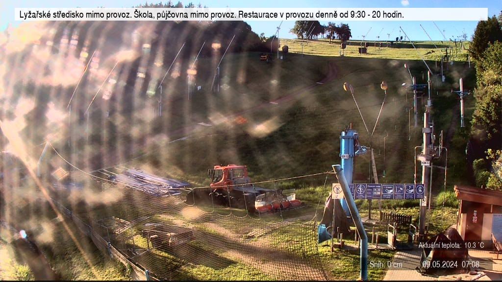 Snimek webkamery ve Ski parku Stupava.